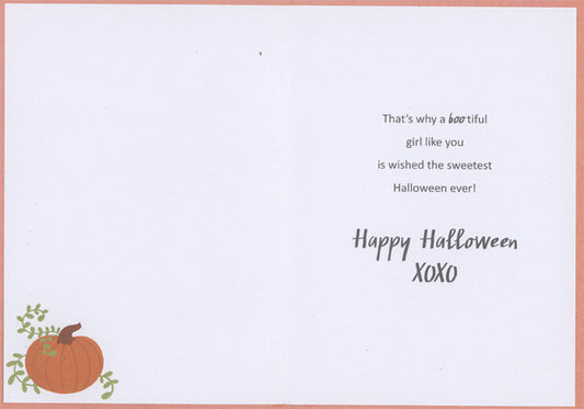 You Always Lift Everyone’s Sprits…- Great- Granddaughter Halloween Card