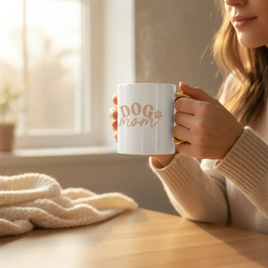 11 oz Cozy Cute Ceramic Mug–Dog Mom