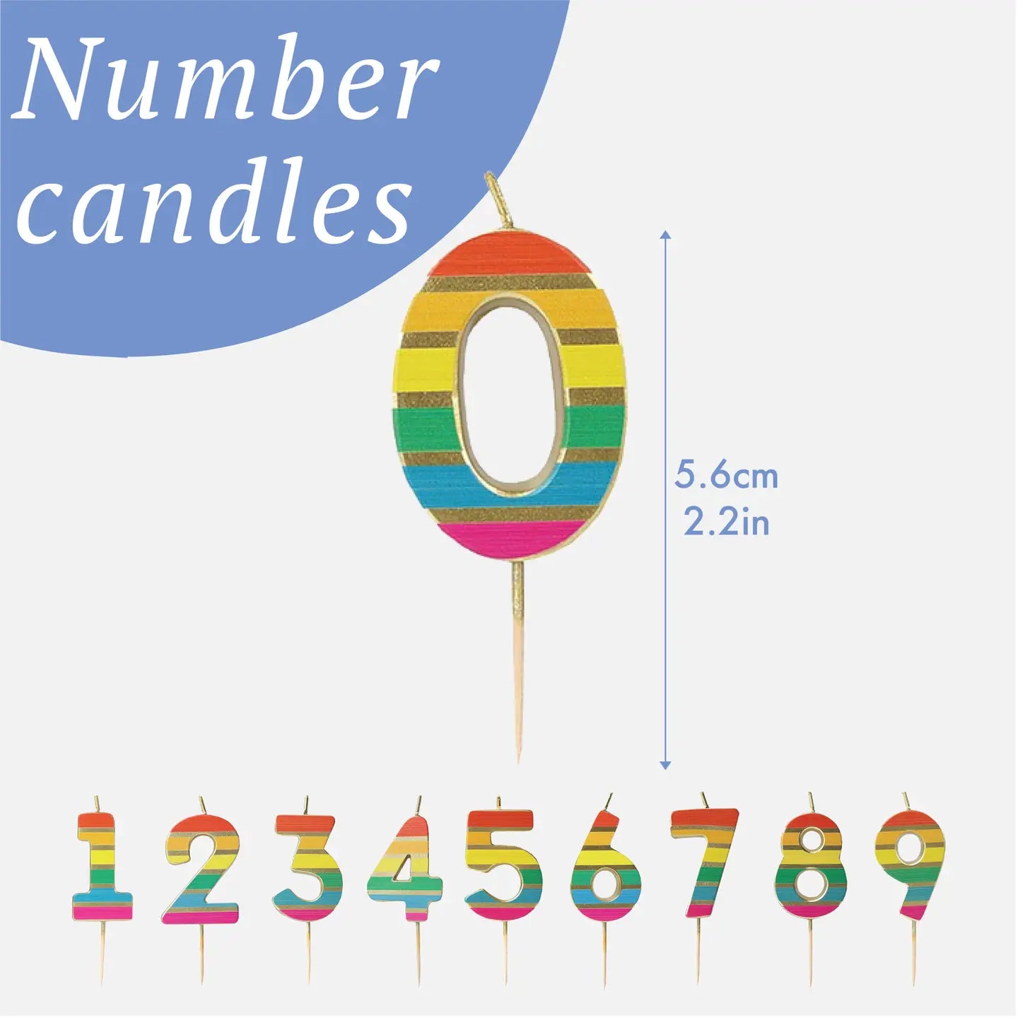 Rainbow Number Candle Starter Set