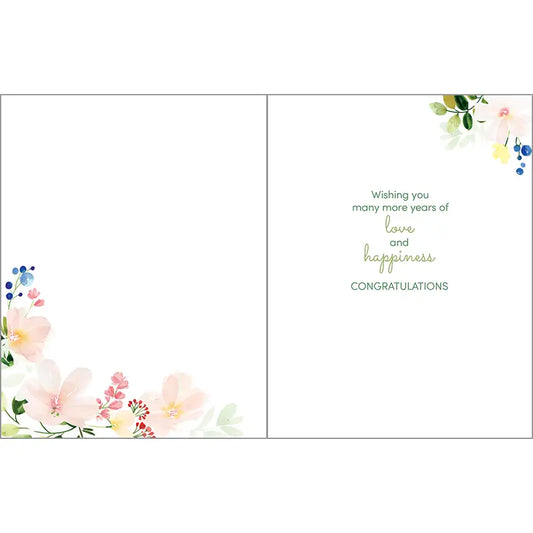 25th Anniversary Greeting Card - Anniversary Garden
