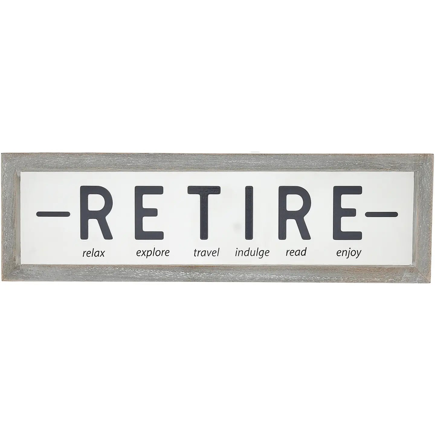 Retire Framed Glass Plaque