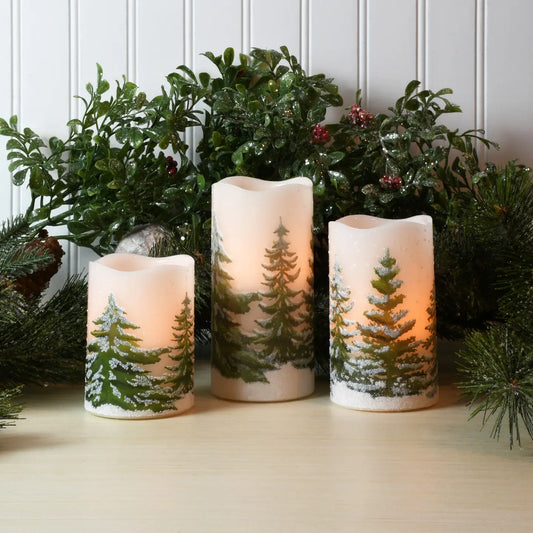 Pine Tree Battery Operated Candles