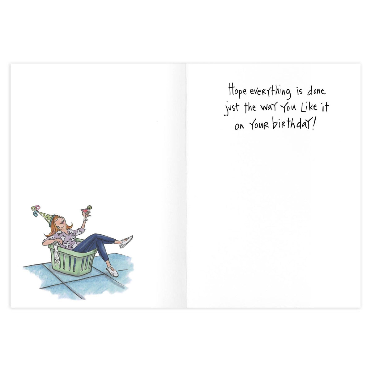 Laundry Break Birthday Card