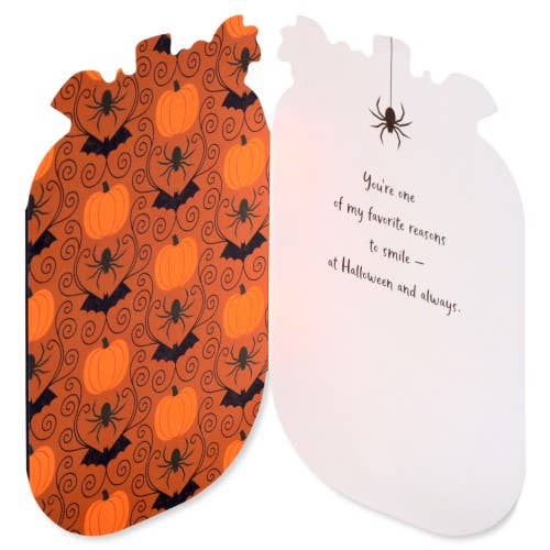 Pumpkin Shaped Halloween Card – Die-Cut Jack-O’-Lantern