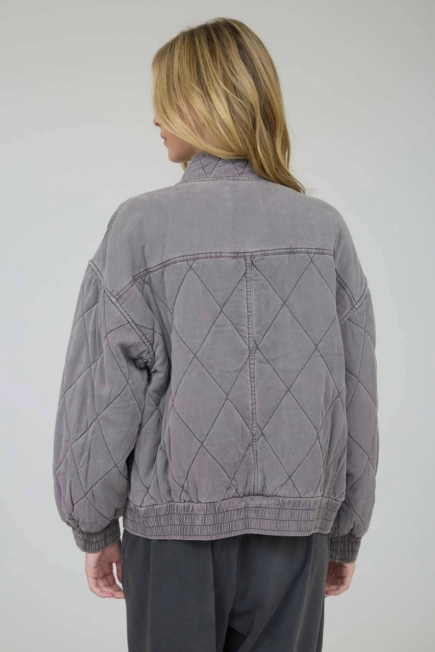 Quilted Button Down Jacket