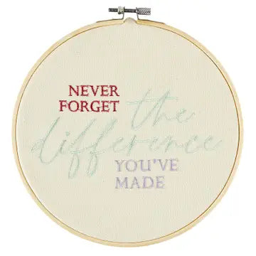 'Never Forget...' - Embroidery Wall Art