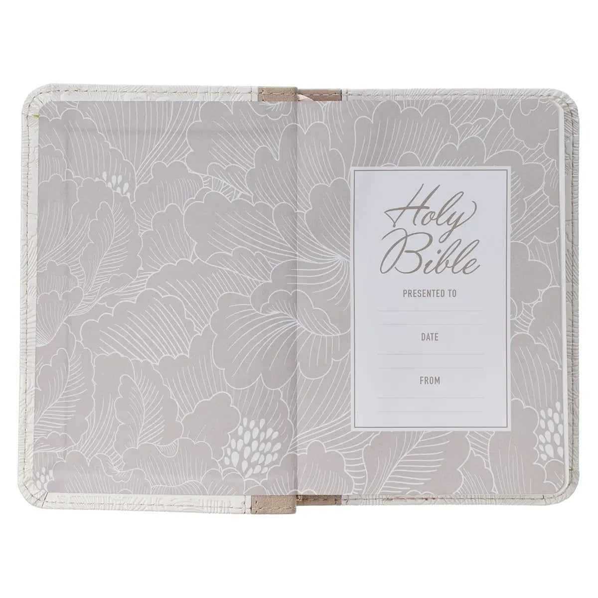 Mini Pocket Bible Faux Leather, White King James Version