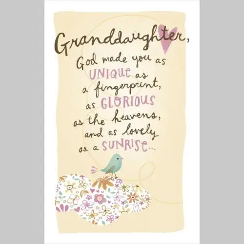 Granddaughter Birthday Card