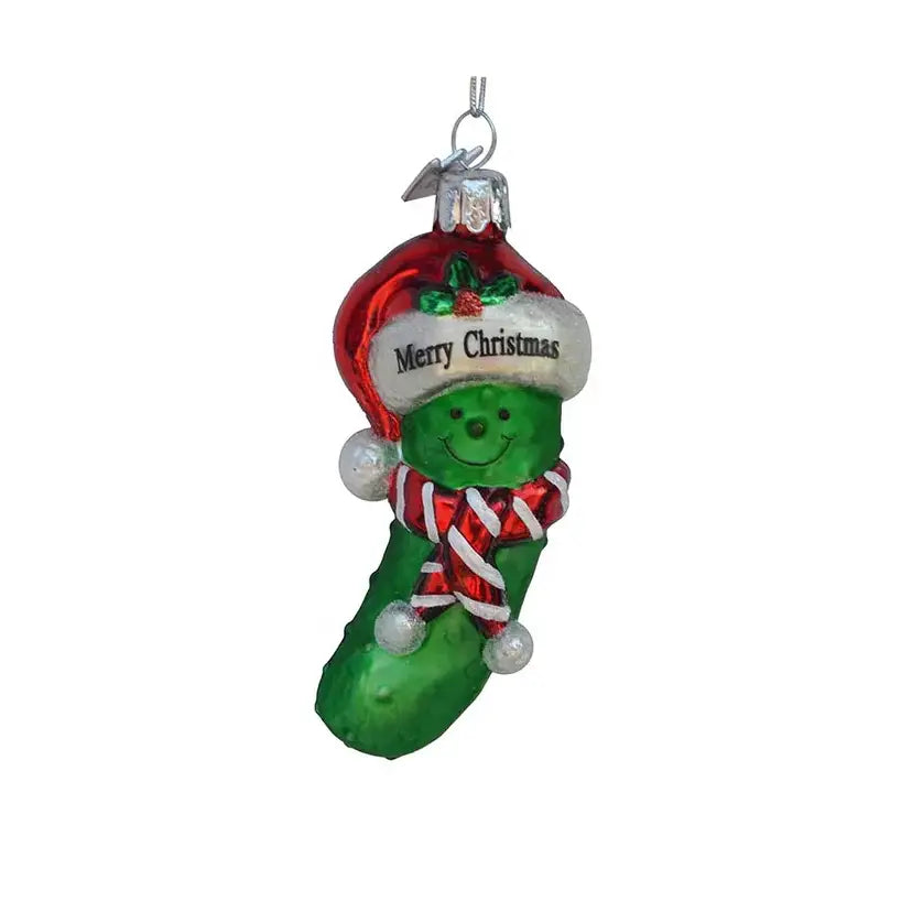 3.5"Noble Gems Glass Pickle Ornament