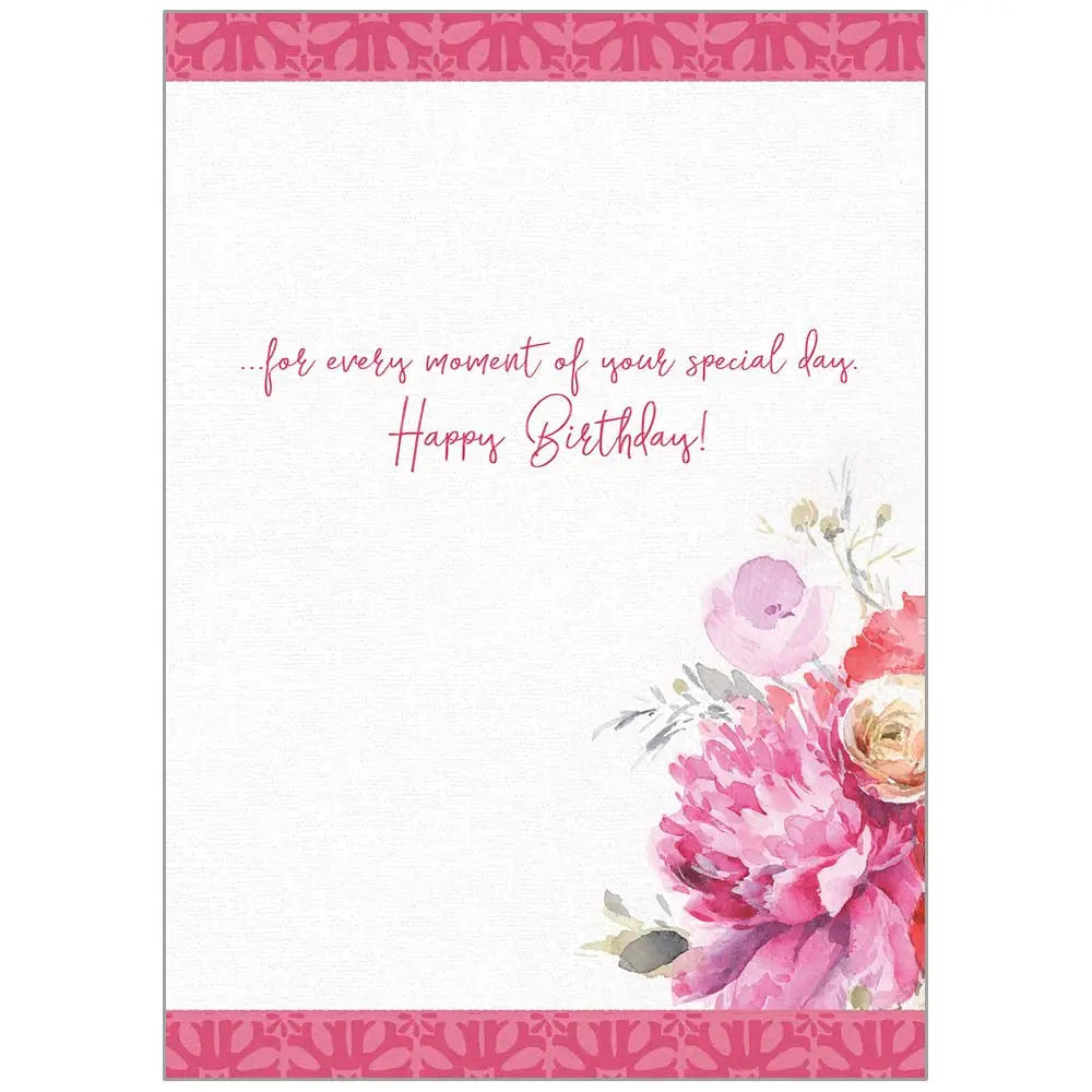 Obviously Pink Vase - Birthday Card