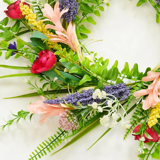 12" Wild Spring Flowers Wreath