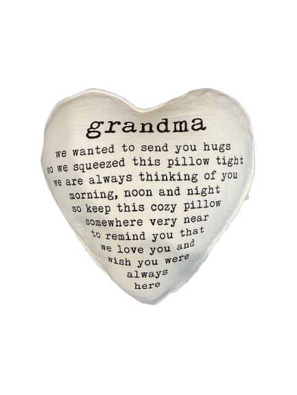Mud Pie Grandma Heart Pillow