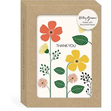 Green Garden Multi Flower Recycled 12 Ct Boxed Notecard