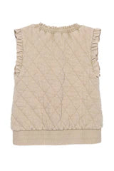 Quilted Ruffle Vest