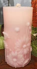 Pink Daisy Fountain Candle