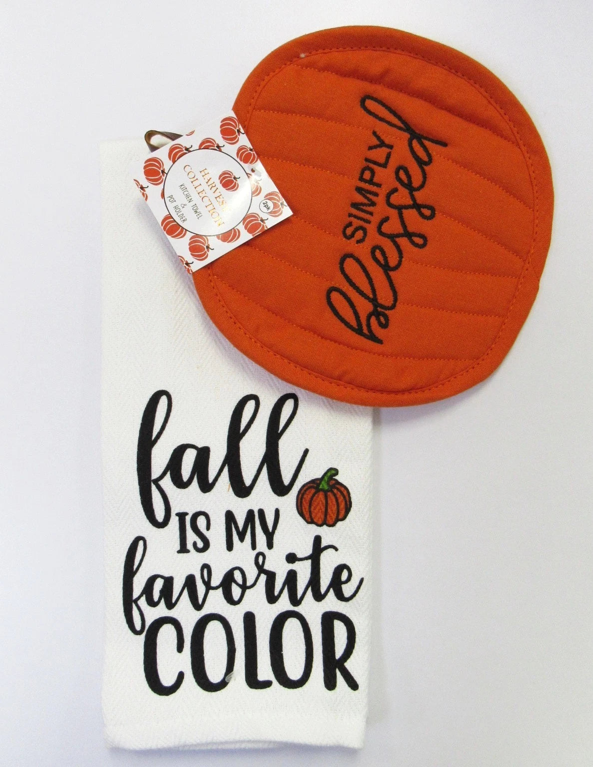 Fall Kitchen Towel & Pot Holder Set