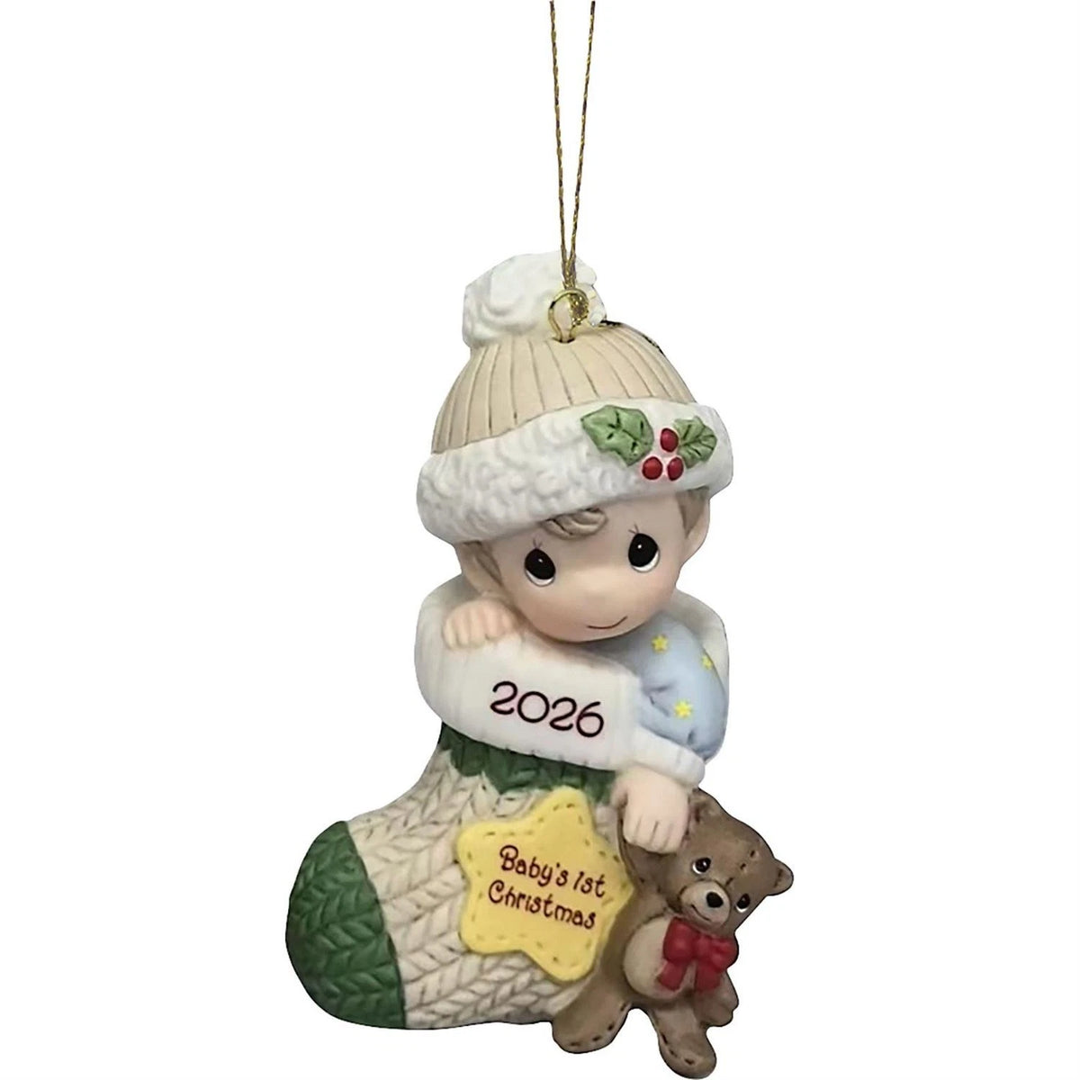 'Baby's First Christmas' 2026 Baby Boy Ornament