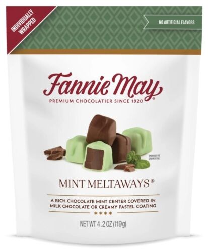 Fannie May Mini Mint Meltaways 4.2 oz Individually Wrapped