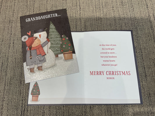 Granddaughter Christmas Card