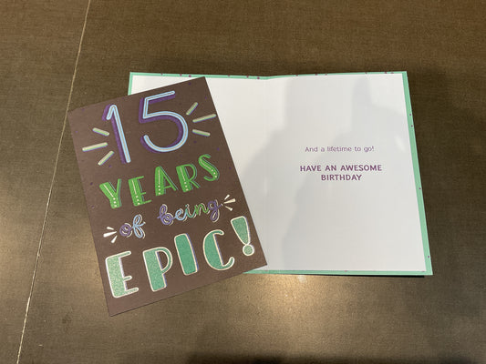 15th Birthday Card