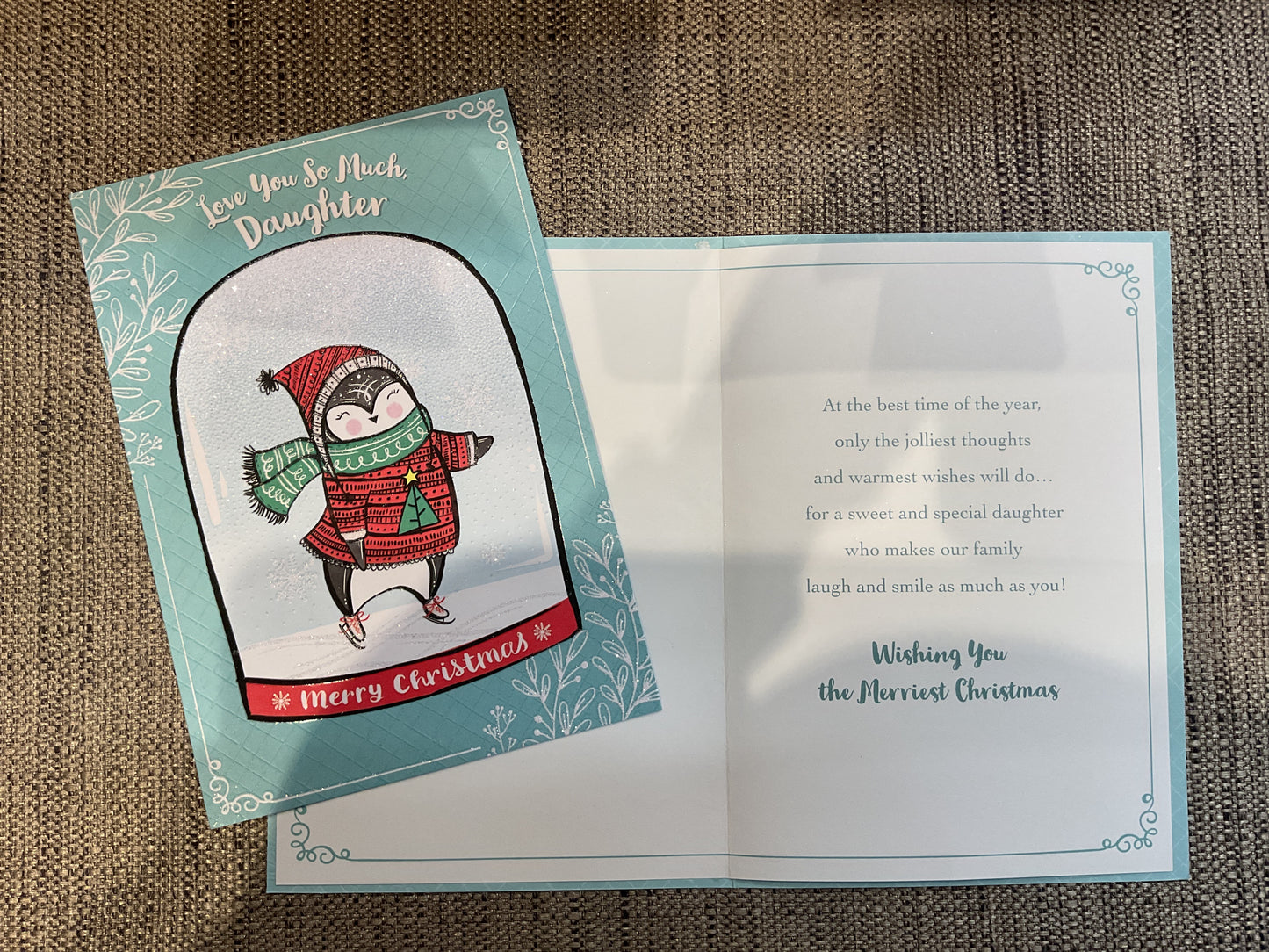 Preteen Daughter Christmas Card