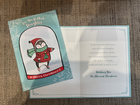 Preteen Daughter Christmas Card