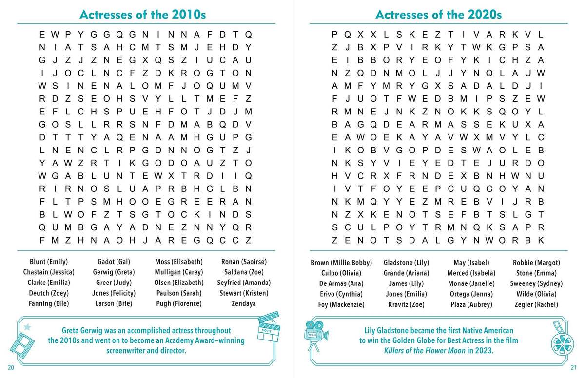 Through the Decades Large Print Word Search