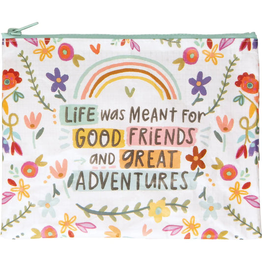 Good Friends and Great Adventures Zipper Pouch
