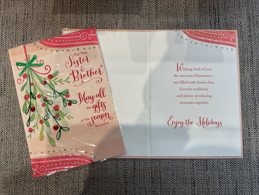 Sister & “Brother” Christmas Card