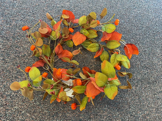 Pumpkin Fall Candle Wreath