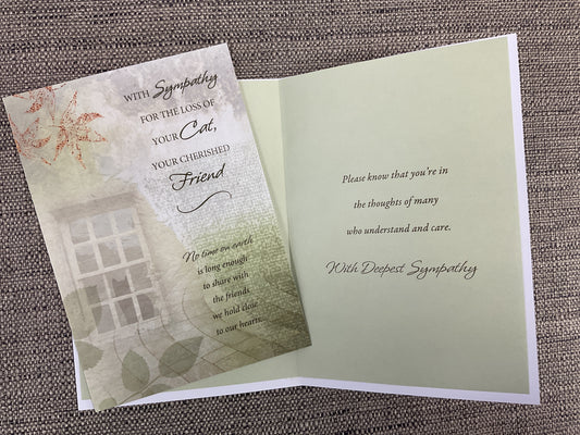 Sympathy Card - Loss of cat