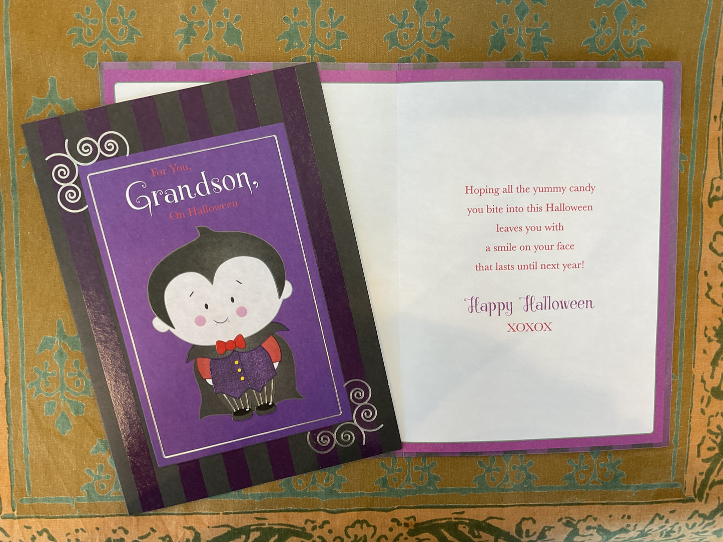 Young Grandson Halloween Card