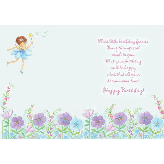 Fairy Flowers Birthday Girl Card