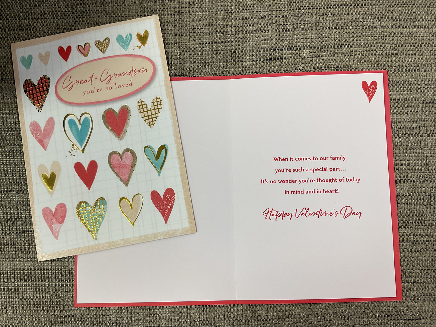 Valentine’s Day Card - Great-Grandson