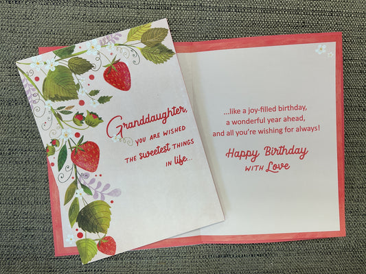 Granddaughter Birthday card