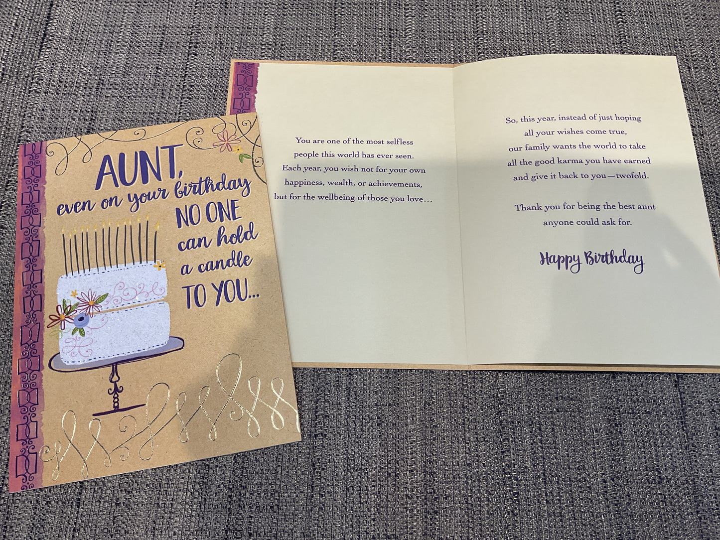 Aunt Birthday Card