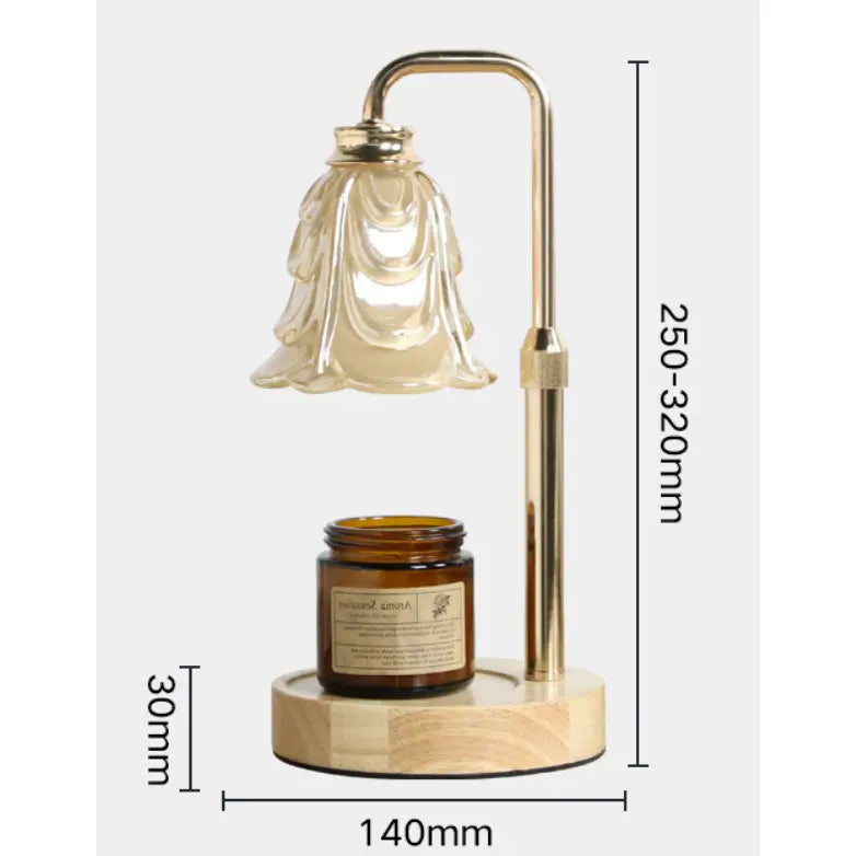 Wooden Candle Warmer Lamp Dimmable Decor
