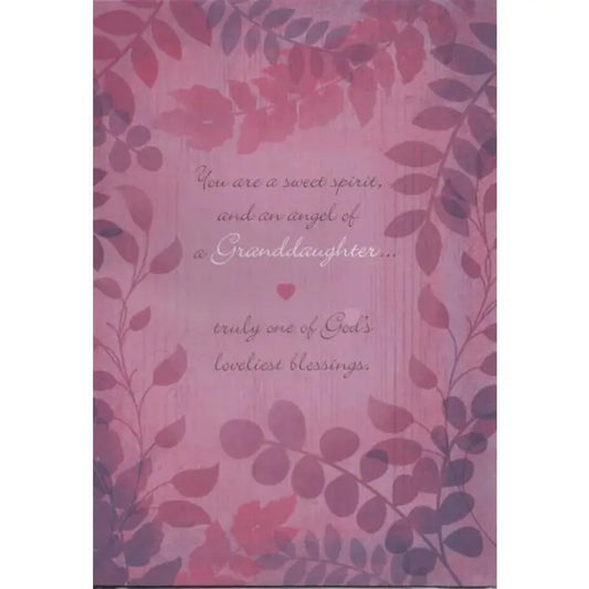 Religious Granddaughter Birthday Card