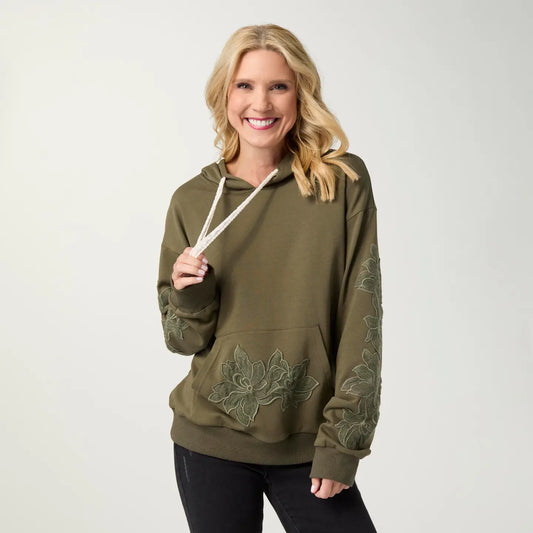 Trapani Hooded Sweatshirt with Raised Embroidery