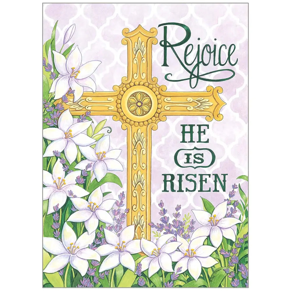 He Is Risen Cross - Faith Easter Card