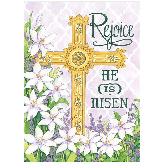 He Is Risen Cross - Faith Easter Card