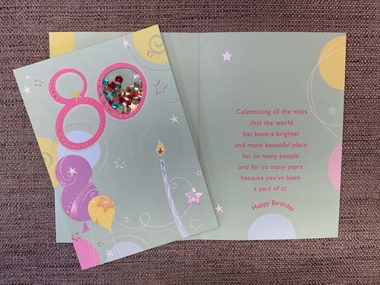80th Birthday Card