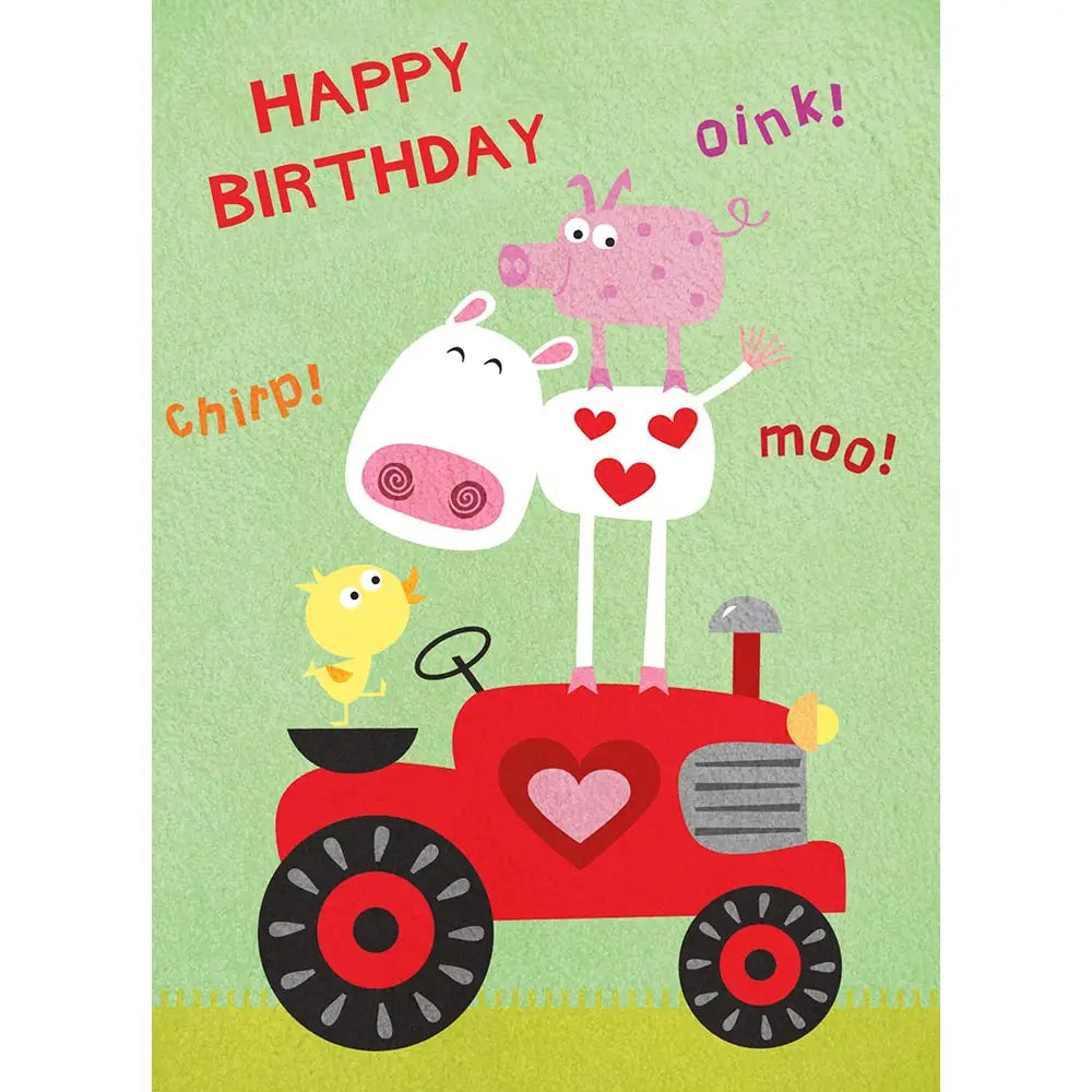 Animal Tractor - Juvenile Birthday Value Card
