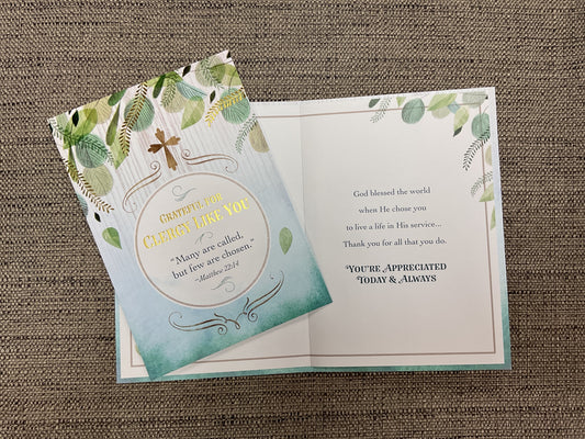 God Blessed the World When He Choose You - Clergy Appreciation Card