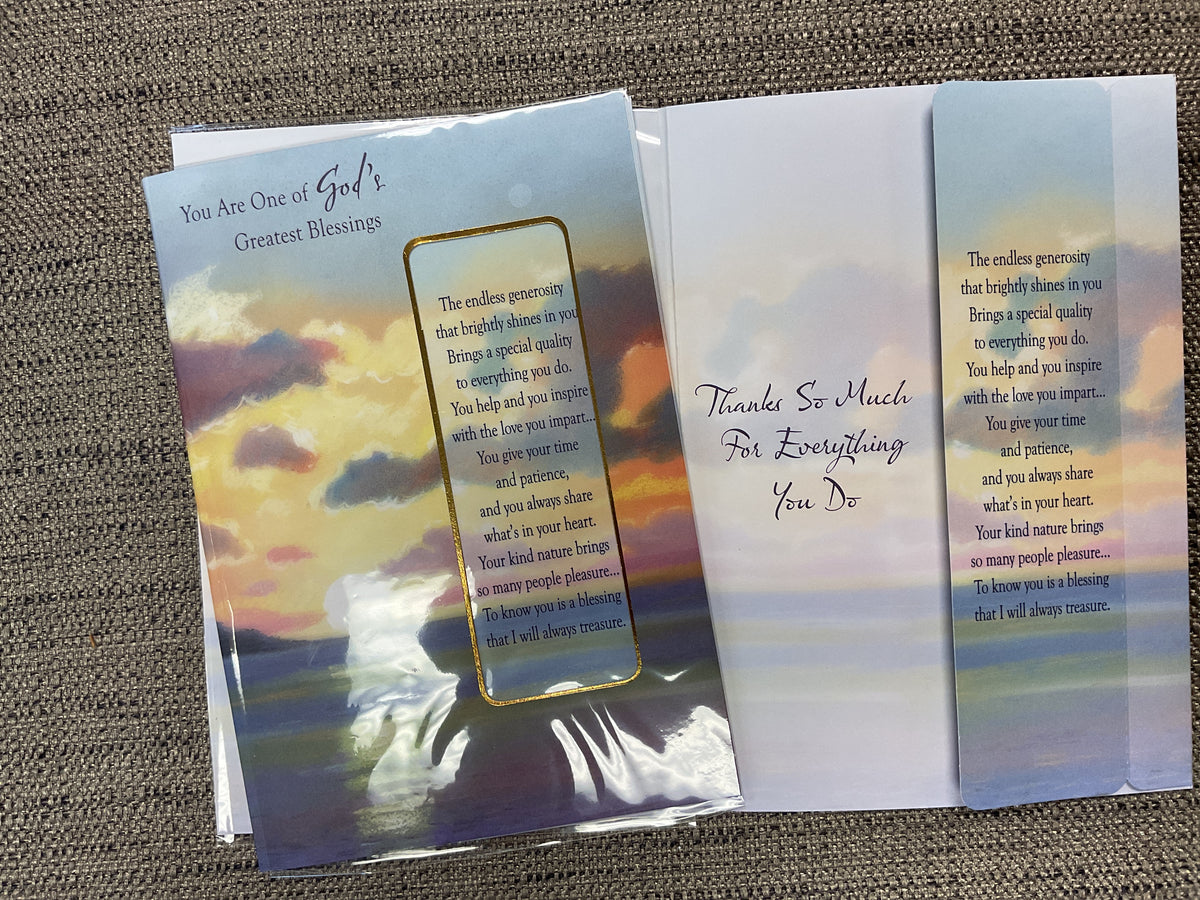 Religious Thank You Card *Keepsake Bookmark*