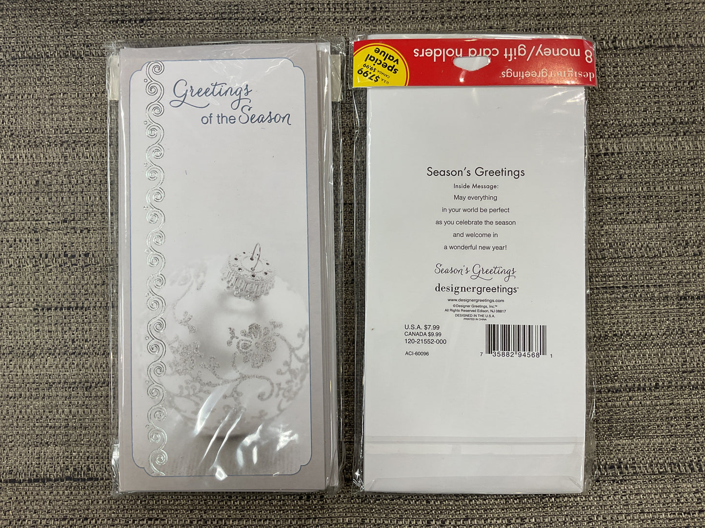 8 Ct Holiday Money/Gift Card Holders