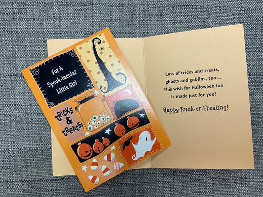 Happy Trick-or-Treating - Girl Halloween Card