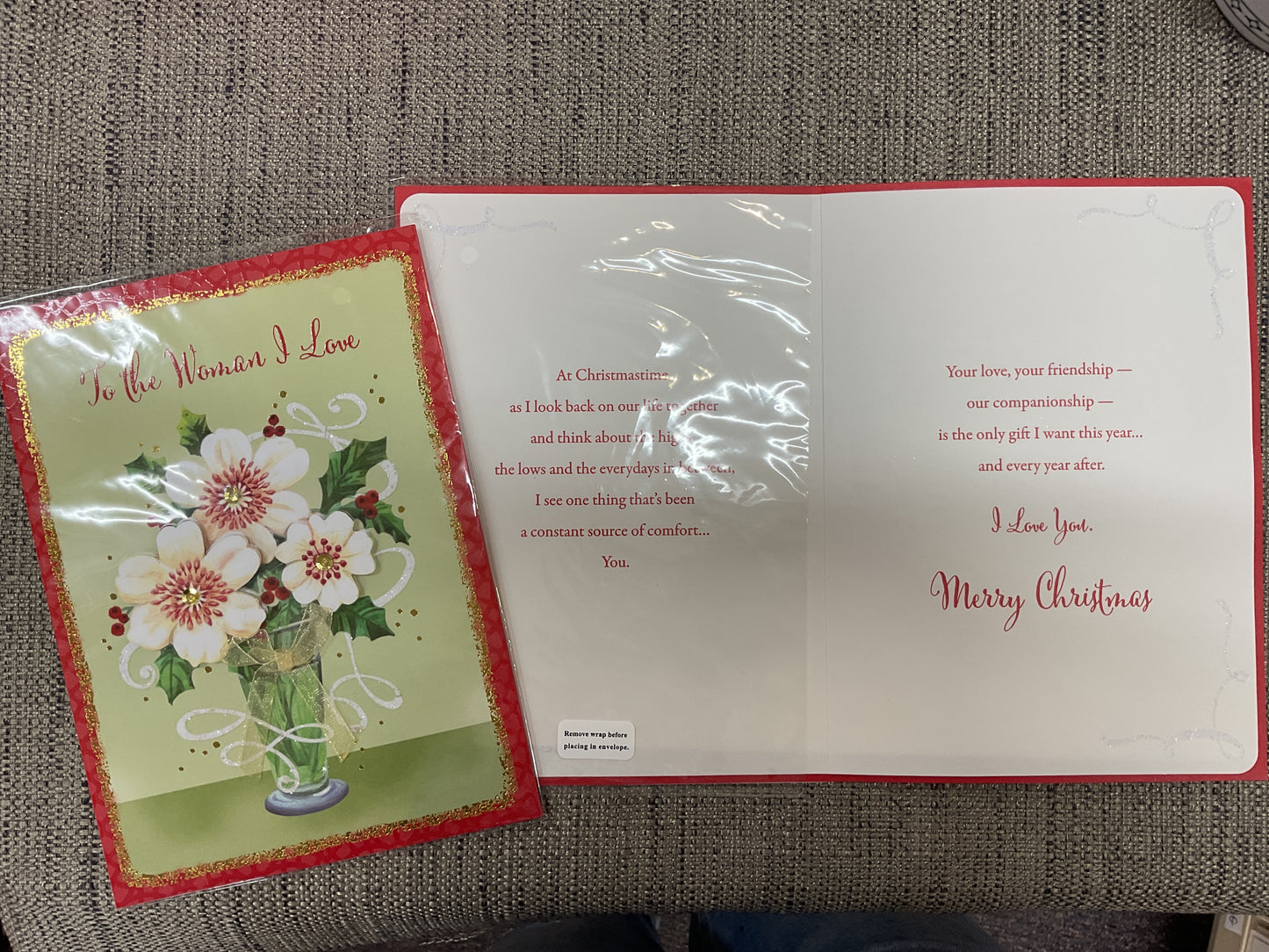 Woman I Love Christmas Card
