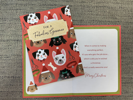 Pet Groomer Christmas Card