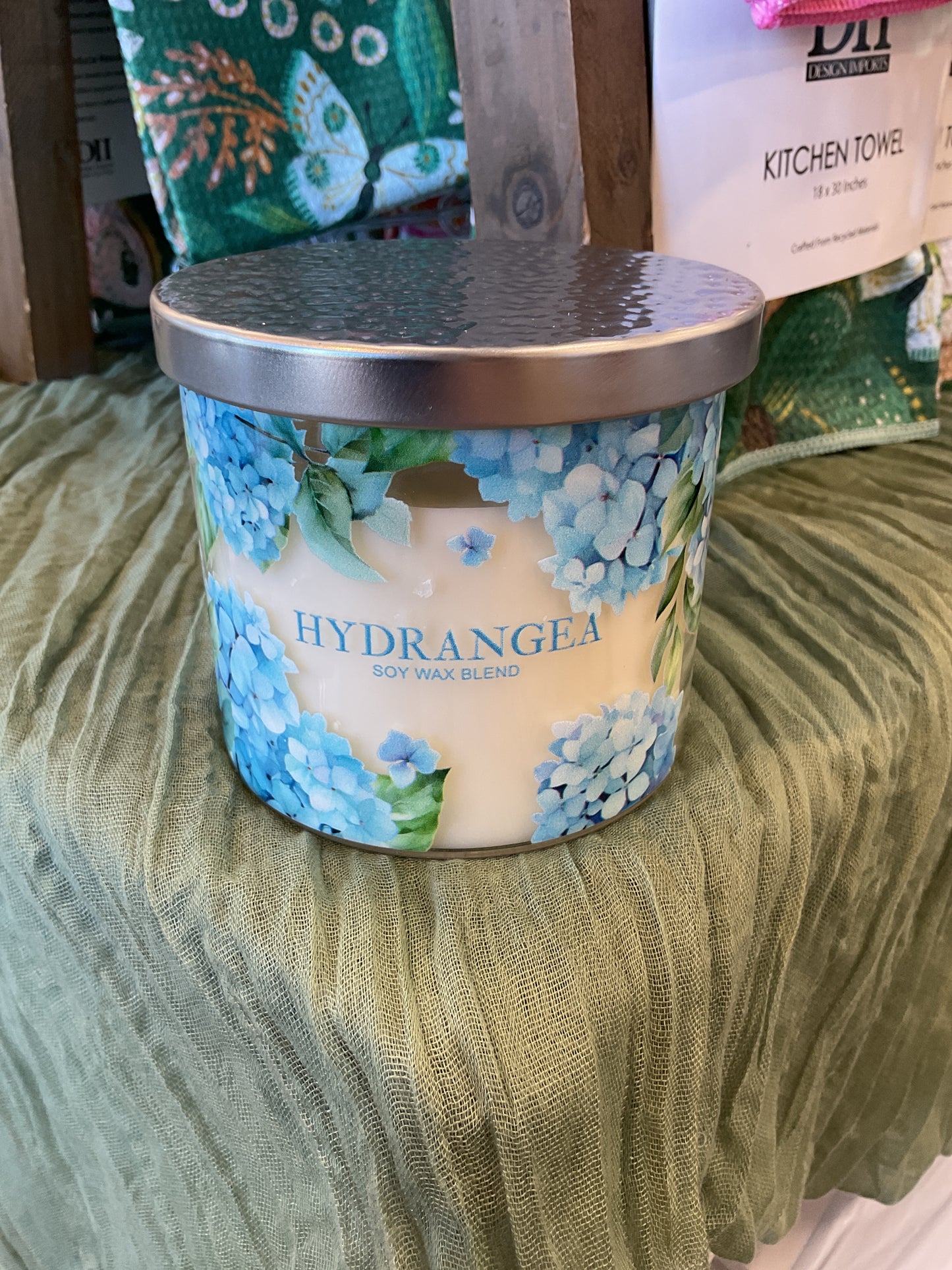 Spring Blossoms Printed Glass Candle Collection